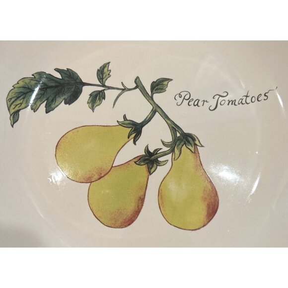 Williams- Sonoma Heirloom Tomatoes Pear Tomato Soup Pasta Bowl Portugal 9" - Picture 3 of 3